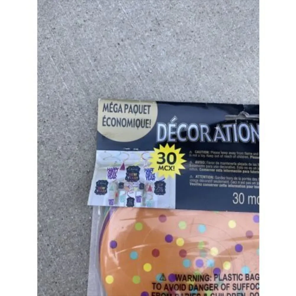 30 x NEW YEAR HANGING SWIRLS BUMPER PACK PARTY DECORATIONS BRIGHT *BRAND NEW**
